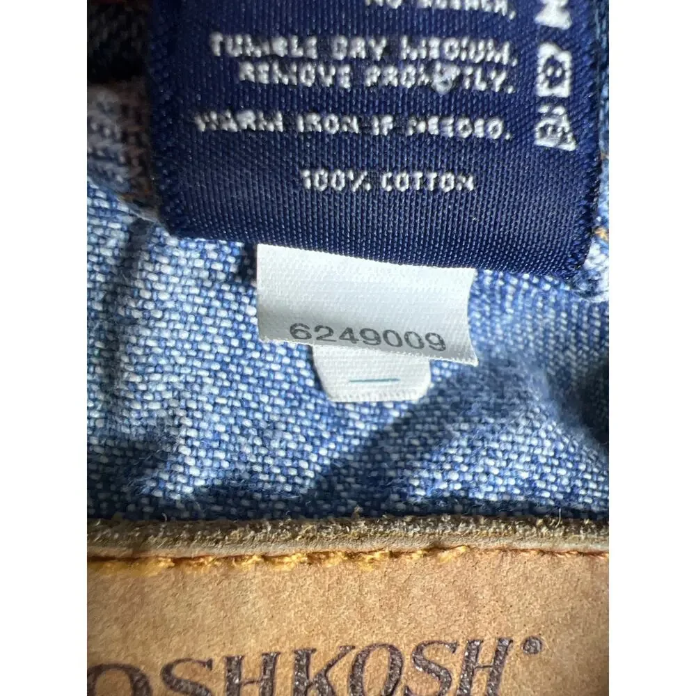 OshKosh B'Gosh Vintage Y2K blue denim trucker toddler jacket sz 3/3T girls/boy